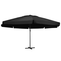 vidaXL Sonnenschirm mit Aluminium-Mast 500 cm Schwarz 