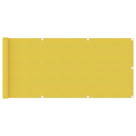 vidaXL Balkon-Sichtschutz Gelb 75x300 cm HDPE