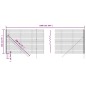 vidaXL Maschendrahtzaun Anthrazit 1,4x10 m Verzinkter Stahl vidaXL Maschendrahtzaun Anthrazit 1,4x10 m Verzinkter Stahl