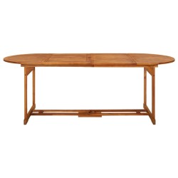 vidaXL Garten-Esstisch 220x90x75 cm Massivholz Akazie