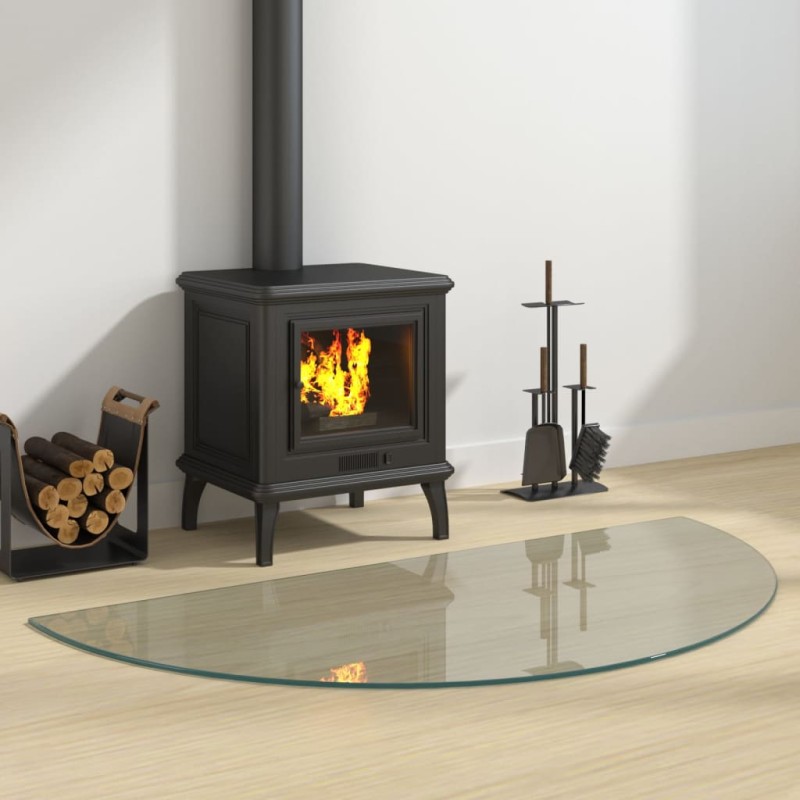 vidaXL Funkenschutzplatte Glas Halbrund 1200x600 mm vidaXL Funkenschutzplatte Glas Halbrund 1200x600 mm