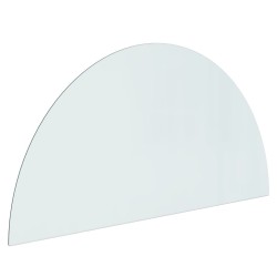 vidaXL Funkenschutzplatte Glas Halbrund 1200x600 mm