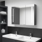 vidaXL LED-Spiegelschrank fürs Bad 89x14x62 cm Grau vidaXL LED-Spiegelschrank fürs Bad 89x14x62 cm Grau