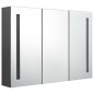 vidaXL LED-Spiegelschrank fürs Bad 89x14x62 cm Grau vidaXL LED-Spiegelschrank fürs Bad 89x14x62 cm Grau