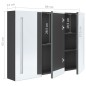 vidaXL LED-Spiegelschrank fürs Bad 89x14x62 cm Grau vidaXL LED-Spiegelschrank fürs Bad 89x14x62 cm Grau
