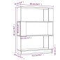 vidaXL Bücherregal/Raumteiler Weiß 80x25x101 cm Massivholz Kiefer vidaXL Bücherregal/Raumteiler Weiß 80x25x101 cm Massivholz Kiefer