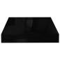 vidaXL Wandregale Schwebend 2 Stk. Hochglanz-Schwarz 23x23,5x3,8cm MDF vidaXL Wandregale Schwebend 2 Stk. Hochglanz-Schwarz 23x23,5x3,8cm MDF