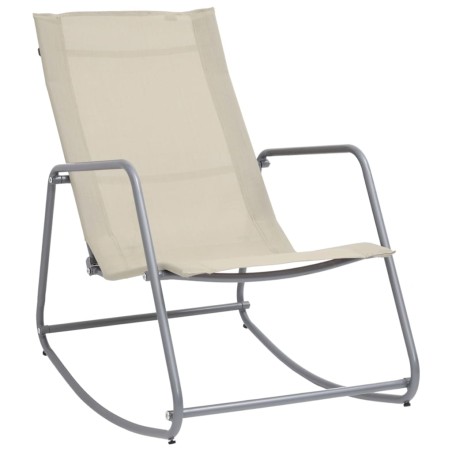 vidaXL Garten-Schaukelstuhl Creme 95x54x85 cm Textilene