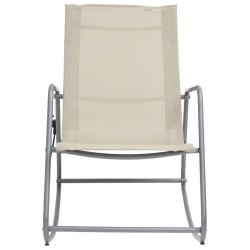 vidaXL Garten-Schaukelstuhl Creme 95x54x85 cm Textilene