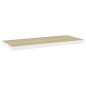 vidaXL Schweberegale 4 Stk. Eichen-Optik und Weiß 80x23,5x3,8 cm MDF vidaXL Schweberegale 4 Stk. Eichen-Optik und Weiß 80x23,5x3,8 cm MDF