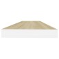 vidaXL Schweberegale 4 Stk. Eichen-Optik und Weiß 80x23,5x3,8 cm MDF vidaXL Schweberegale 4 Stk. Eichen-Optik und Weiß 80x23,5x3,8 cm MDF
