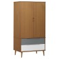 vidaXL Kleiderschrank MOLDE Braun 90x55x175 cm Massivholz Kiefer vidaXL Kleiderschrank MOLDE Braun 90x55x175 cm Massivholz Kiefer