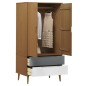 vidaXL Kleiderschrank MOLDE Braun 90x55x175 cm Massivholz Kiefer vidaXL Kleiderschrank MOLDE Braun 90x55x175 cm Massivholz Kiefer
