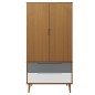 vidaXL Kleiderschrank MOLDE Braun 90x55x175 cm Massivholz Kiefer vidaXL Kleiderschrank MOLDE Braun 90x55x175 cm Massivholz Kiefer