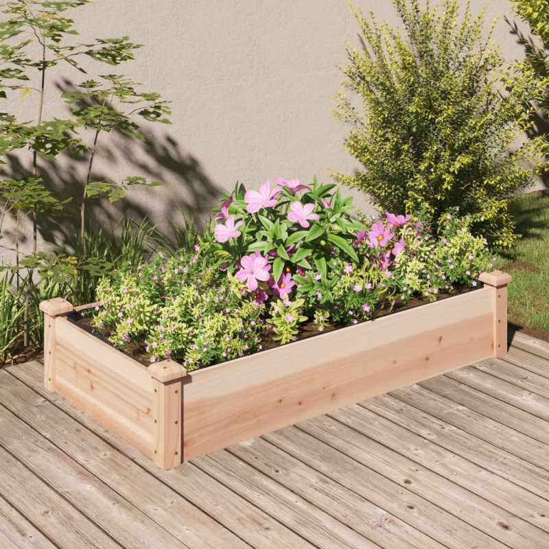 vidaXL Hochbeet mit Einsatz 120x60x25 cm Massivholz Tanne vidaXL Hochbeet mit Einsatz 120x60x25 cm Massivholz Tanne