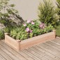 vidaXL Hochbeet mit Einsatz 120x60x25 cm Massivholz Tanne vidaXL Hochbeet mit Einsatz 120x60x25 cm Massivholz Tanne