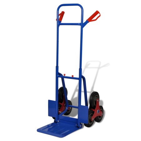 vidaXL Klappbare Sackkarre mit 6 Rädern Blau 