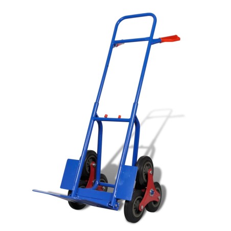 vidaXL Klappbare Sackkarre mit 6 Rädern Blau 