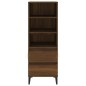 vidaXL Highboard Braun Eichen-Optik 40x36x110 cm Holzwerkstoff