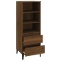 vidaXL Highboard Braun Eichen-Optik 40x36x110 cm Holzwerkstoff