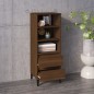 vidaXL Highboard Braun Eichen-Optik 40x36x110 cm Holzwerkstoff