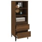vidaXL Highboard Braun Eichen-Optik 40x36x110 cm Holzwerkstoff