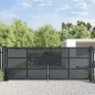 Gartentor Anthrazit 400x175 cm Stahl Gartentor Anthrazit 400x175 cm Stahl