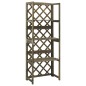 vidaXL Spalier mit Ablagen Grau 55x30x140 cm Massivholz Tanne vidaXL Spalier mit Ablagen Grau 55x30x140 cm Massivholz Tanne