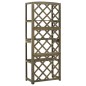 vidaXL Spalier mit Ablagen Grau 55x30x140 cm Massivholz Tanne vidaXL Spalier mit Ablagen Grau 55x30x140 cm Massivholz Tanne