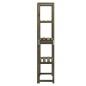 vidaXL Spalier mit Ablagen Grau 55x30x140 cm Massivholz Tanne vidaXL Spalier mit Ablagen Grau 55x30x140 cm Massivholz Tanne