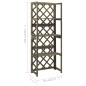 vidaXL Spalier mit Ablagen Grau 55x30x140 cm Massivholz Tanne vidaXL Spalier mit Ablagen Grau 55x30x140 cm Massivholz Tanne