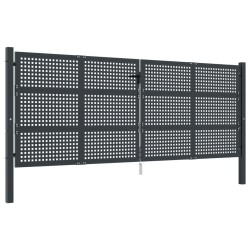 Gartentor Anthrazit 400x175 cm Stahl