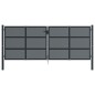 Gartentor Anthrazit 400x175 cm Stahl Gartentor Anthrazit 400x175 cm Stahl