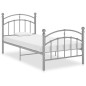 vidaXL Bettgestell Grau Metall 90x200 cm vidaXL Bettgestell Grau Metall 90x200 cm