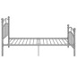 vidaXL Bettgestell Grau Metall 90x200 cm vidaXL Bettgestell Grau Metall 90x200 cm