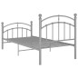 vidaXL Bettgestell Grau Metall 90x200 cm vidaXL Bettgestell Grau Metall 90x200 cm