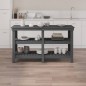 vidaXL Werkbank Grau 142,5x50x80 cm Massivholz Kiefer