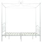 vidaXL Himmelbett-Gestell Weiß Metall 140 x 200 cm vidaXL Himmelbett-Gestell Weiß Metall 140 x 200 cm