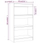 vidaXL Bücherregal/Raumteiler Räuchereiche 60x30x103 cm Holzwerkstoff vidaXL Bücherregal/Raumteiler Räuchereiche 60x30x103 cm Holzwerkstoff