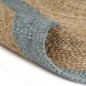 vidaXL Teppich Handgefertigt Jute mit Olivgrünem Rand 150 cm vidaXL Teppich Handgefertigt Jute mit Olivgrünem Rand 150 cm