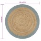vidaXL Teppich Handgefertigt Jute mit Olivgrünem Rand 150 cm vidaXL Teppich Handgefertigt Jute mit Olivgrünem Rand 150 cm