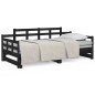 vidaXL Tagesbett Ausziehbar Schwarz Massivholz Kiefer 2x(80x200) cm vidaXL Tagesbett Ausziehbar Schwarz Massivholz Kiefer 2x(80x200) cm