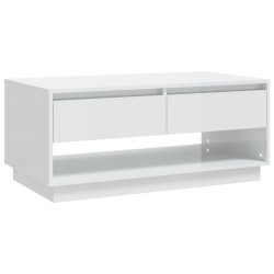 vidaXL Couchtisch Hochglanz-Weiß 102,5x55x44 cm Holzwerkstoff