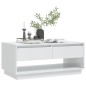 vidaXL Couchtisch Hochglanz-Weiß 102,5x55x44 cm Holzwerkstoff vidaXL Couchtisch Hochglanz-Weiß 102,5x55x44 cm Holzwerkstoff