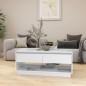 vidaXL Couchtisch Hochglanz-Weiß 102,5x55x44 cm Holzwerkstoff vidaXL Couchtisch Hochglanz-Weiß 102,5x55x44 cm Holzwerkstoff