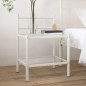 vidaXL Nachttisch Weiß Transparent 45x34,5x60,5 cm Metall und Glas vidaXL Nachttisch Weiß Transparent 45x34,5x60,5 cm Metall und Glas