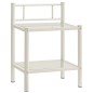 vidaXL Nachttisch Weiß Transparent 45x34,5x60,5 cm Metall und Glas vidaXL Nachttisch Weiß Transparent 45x34,5x60,5 cm Metall und Glas