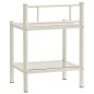 vidaXL Nachttisch Weiß Transparent 45x34,5x60,5 cm Metall und Glas vidaXL Nachttisch Weiß Transparent 45x34,5x60,5 cm Metall und Glas