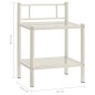 vidaXL Nachttisch Weiß Transparent 45x34,5x60,5 cm Metall und Glas vidaXL Nachttisch Weiß Transparent 45x34,5x60,5 cm Metall und Glas