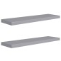 vidaXL Schwebende Wandregale 2 Stk. Grau 90x23,5x3,8cm MDF vidaXL Schwebende Wandregale 2 Stk. Grau 90x23,5x3,8cm MDF